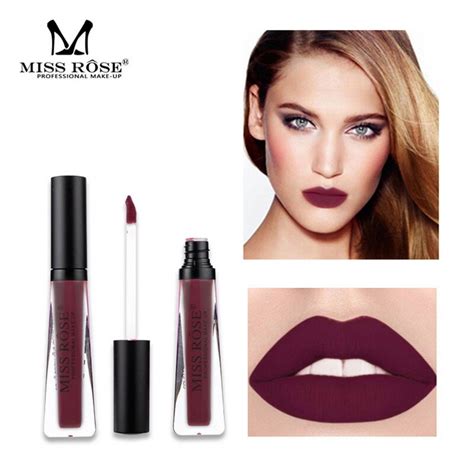 Miss Rose New Colors Matte Lipstick Sexy Batom Transparent Tube Lip Gloss Waterproof Non Stick