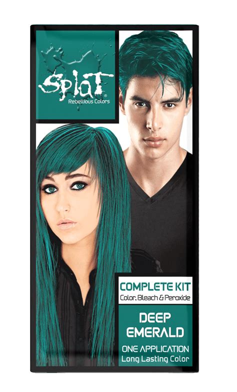 splat complete kit deep emerald semi permanent green hair dye with bleach