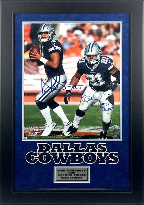 Dak Prescott And Ezekiel Elliott Autographed Dallas Cowboys 16x20 Photo