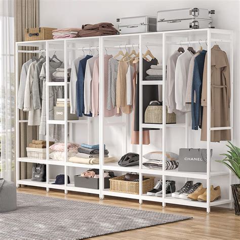 Tribesigns Double Rod Free Standing Closet Organizer Heavy Duty