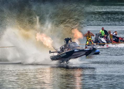 The Top Fuel Hydro Drag Boat Spirit Of Texas Launches Off The Line At