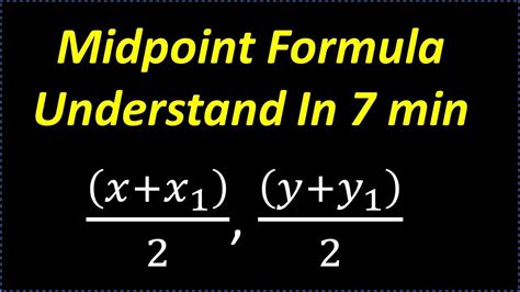 Learn The Midpoint Formula In 7 Minutes Midpoint Formula Midpoint Math Courses