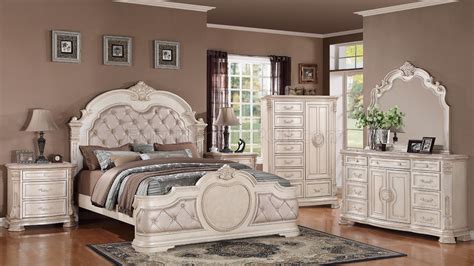 See more ideas about bedroom sets, tufted bedroom set, bedroom set. Infinity Traditional 5Pc Bedroom Set in Antique White w ...