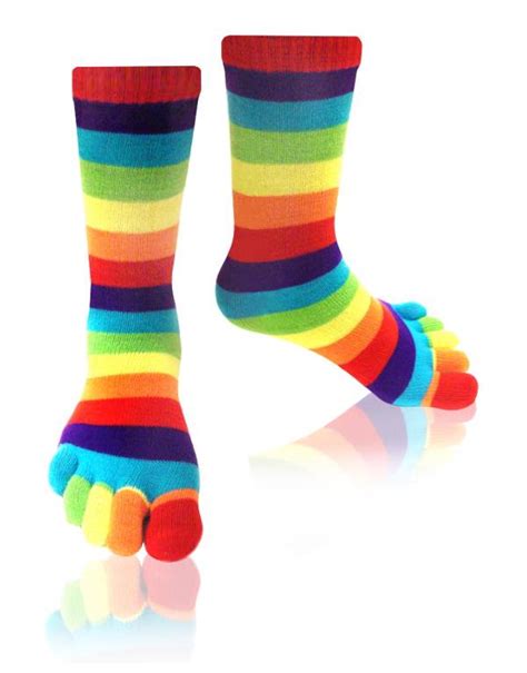 Rainbow Brite Pride Vibrant Toe Socks Toesies Mens Womens Novelty T