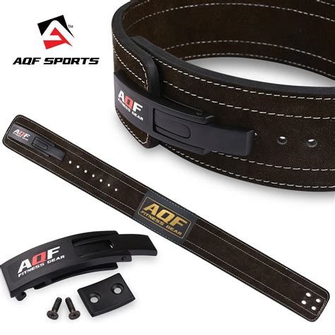 Aqf Weight Lifting Leather Power Belt Lever Back Support Straps Gym