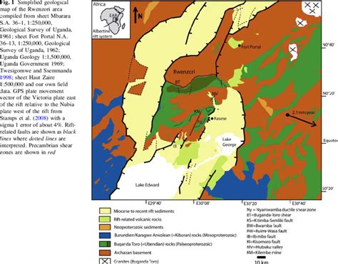 Simplified Geological Map Of The Rwenzori Area Compiled From Sheet