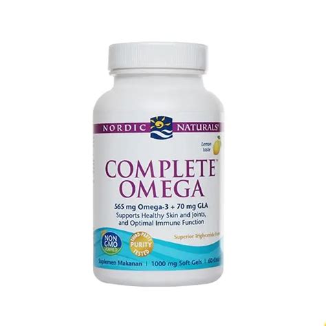 nordic naturals complete omega 369 lemon 60 softgel kegunaan efek samping dosis dan aturan