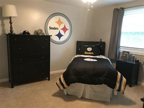 Officially licensed nfl pittsburgh steelers football decor for your homes football room featuring your favorite teams colors and logo. Steeler Decor Bedroom | Bedroom decor, Steelers decor, Home