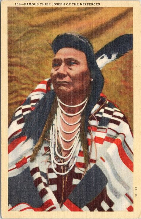 chief joseph nez perce leader indian man indigenous wallowa or postcard e79 topics cultures