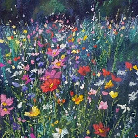 Wildflowers 4 By Kath Dunne Pastels ~ 8 Inches X 6 Inches Wildflower