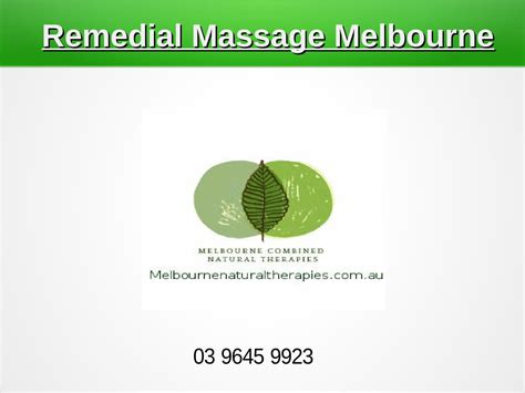 Best Remedial Massage Therapy Center In Melbourne By Remedial Massage Melbourne Issuu
