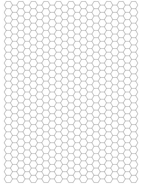 14 Inch Letter Size Hexagon Graph Paper Free Download