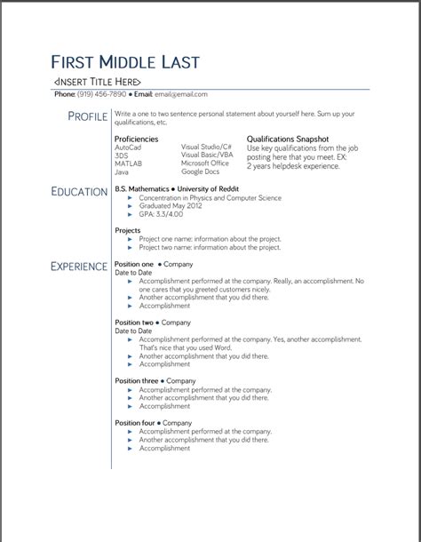 Highlight résumé wizard and click open. Free Your Resume: New College Resume Template: Blue