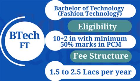 Btech In Fashion Technology Admission 2023 Eligibility Fees