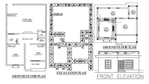 28x44 House Plan Autocad Drawing Is Given In This File Cadbull