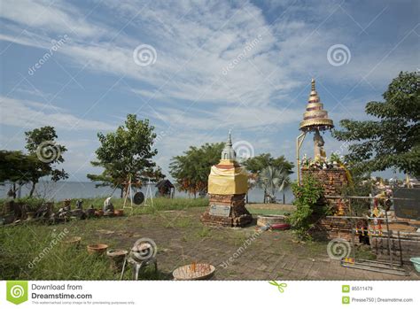 Thailand Phayao Lake Wat Tiloke Aram Island Editorial Stock Image