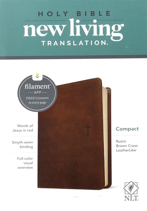 Nlt Compact Bible Filament Enabled Edition Rustic Brown Red Letter