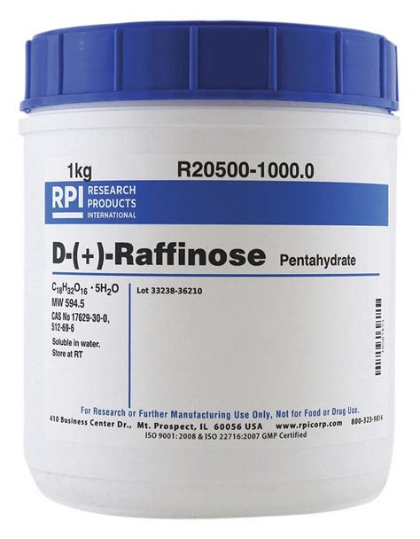 Rpi D Raffinose Pentahydrate Powder 1 Kg 1 Ea 31gd38r20500