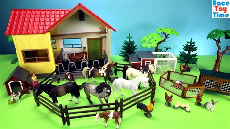 Get him started off right with our wooden farming toys made by amish craftsmen. Toy Farm Animals Schleich Playsets Build and Play Toys ...