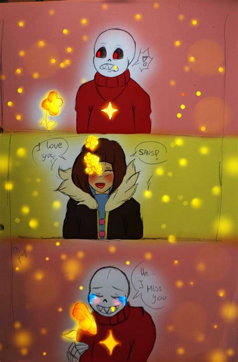 Flowerfell Sans And Frisk Comision By Dinamitad On Deviantart