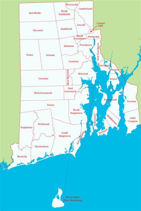 Map Of Ri Towns