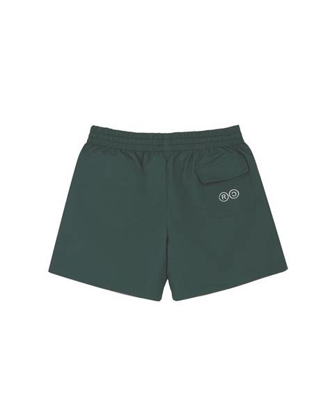 Reversible Shorts Dark Green Brown Line Shopping