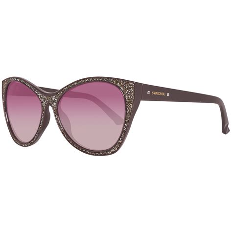 sunglasses polarized fashion sun glasses swarovski shiny dark brown gradient brown women