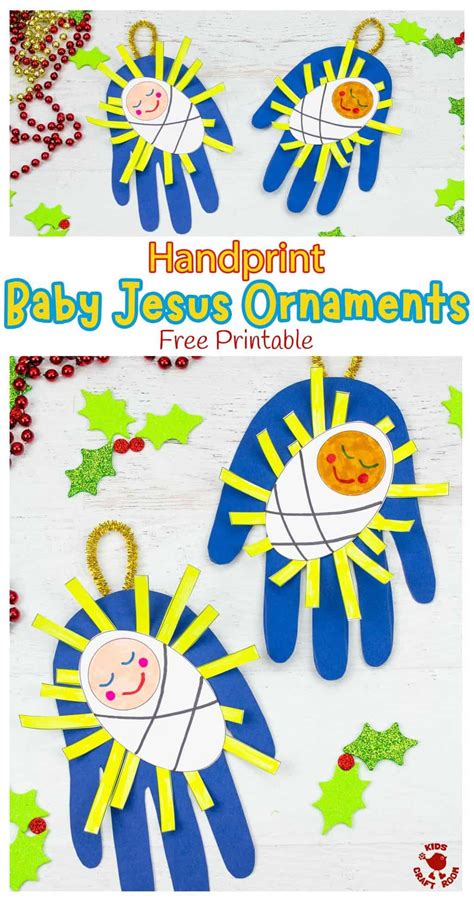 Handprint Baby Jesus Ornament Craft Kids Craft Room