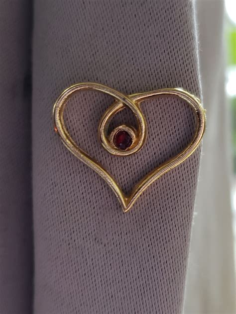Gold Plated Heart Lapel Pin This Simple Heart Pin Has A Small Etsy