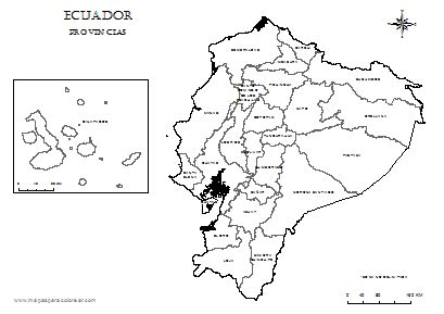 Mapa Politico Del Ecuador Para Colorear Actualizado Abril