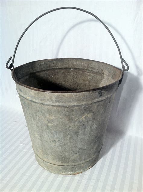 Vintage Galvanized Bucket By Zassystreasures On Etsy