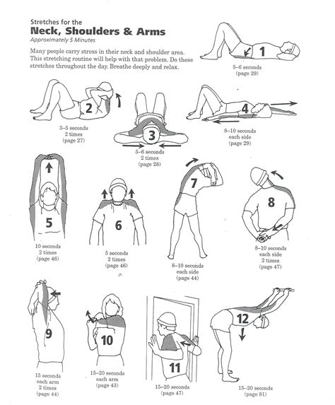 Stretching Exercises For Sore Neck And Shoulders Exercise Poster