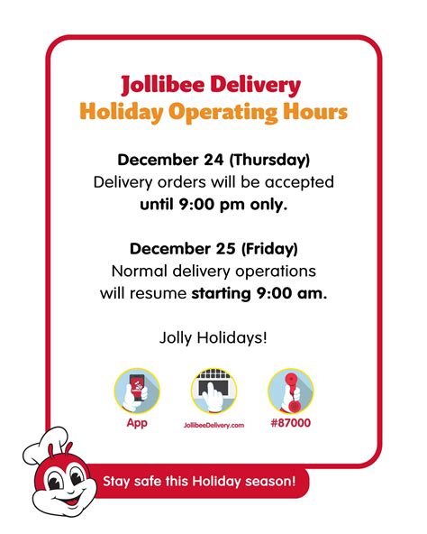Jollibee Check Our Delivery Operating Hours For This
