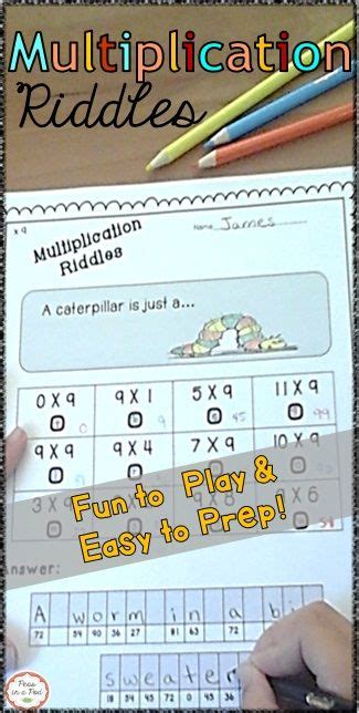 Beginning Of The Year Math Facts Multiplication Riddles 4th Grade Math