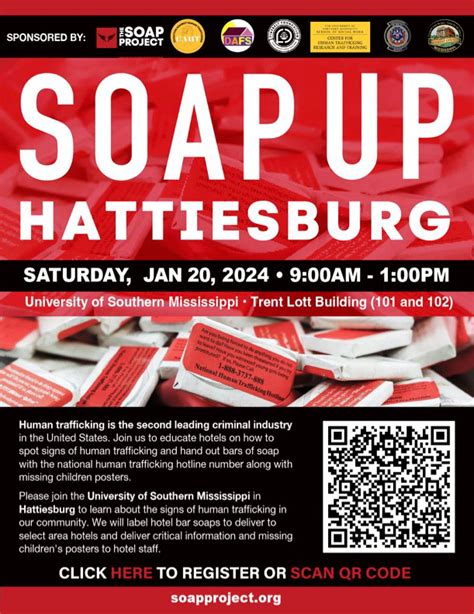 usm to host soap up hattiesburg outreach event to end human trafficking the university of