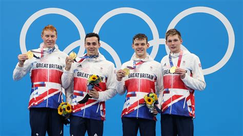 Record Breaking Relay Team Seal Britains Third Olympic Swimming Gold