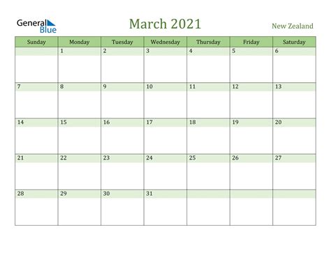 Calendar New Zealand 2021 March April Free Printable Calendar Monthly