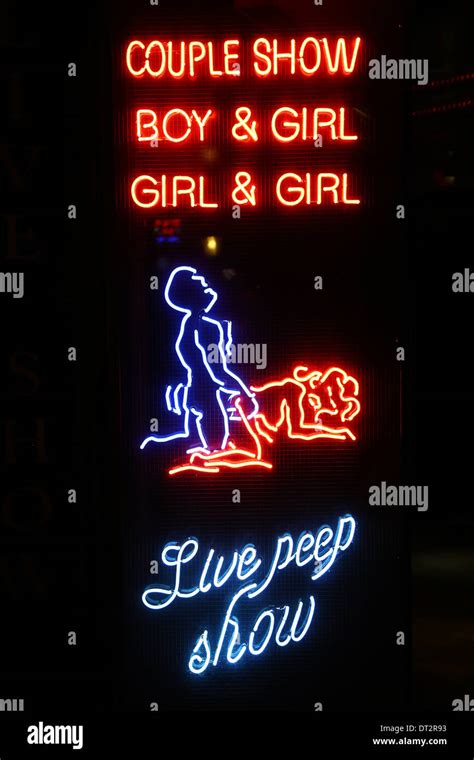 Neon Lichter Der Porno Sex Palace Shop Und Sex Zeigen Theater In Das