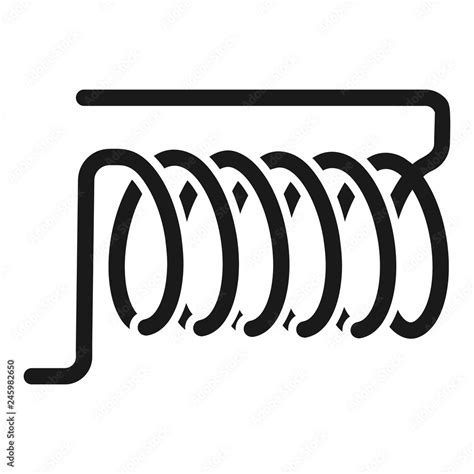 Induction Coil Icon Simple Illustration Of Induction Coil Vector Icon