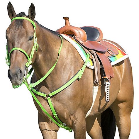 Mustang Western Poly Tack Set Lime Green