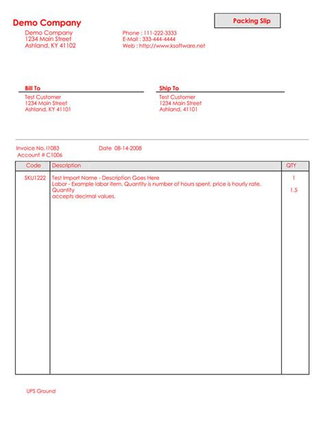 25 Free Shipping Packing Slip Templates For Word 10 Packing List