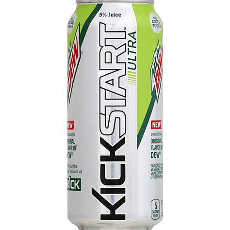 Mtn Dew Kickstart Ultra Sparkling Juice Beverage Energizing Original