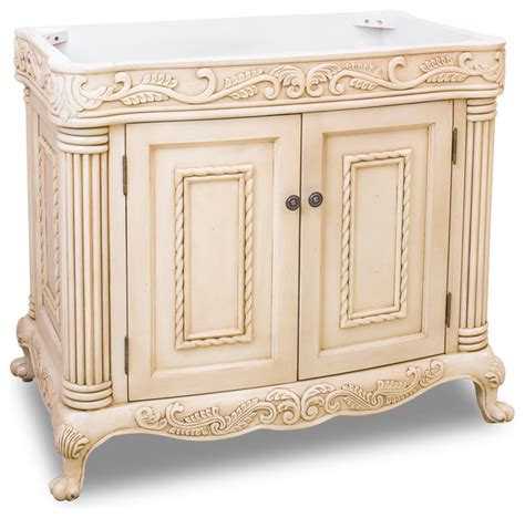Avery 72 white double vanity, no countertop, no sinks, no mirror by wyndham collection. Antique White Ornate Vanity, Without Top - Traditional ...