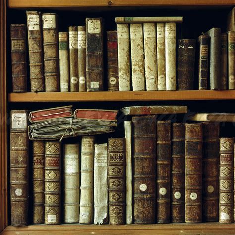 Image Close Up Of Collection Of Old And Antique Leather Bound Books On