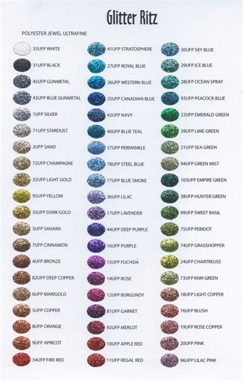 Glitter Ritz Ultra Fine Color Chart Themakingca Periwinkle