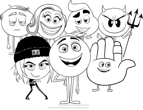 Dibujos Para Colorear De Emoji La Pelicula Dibujo Emoji Dibujos Emojis