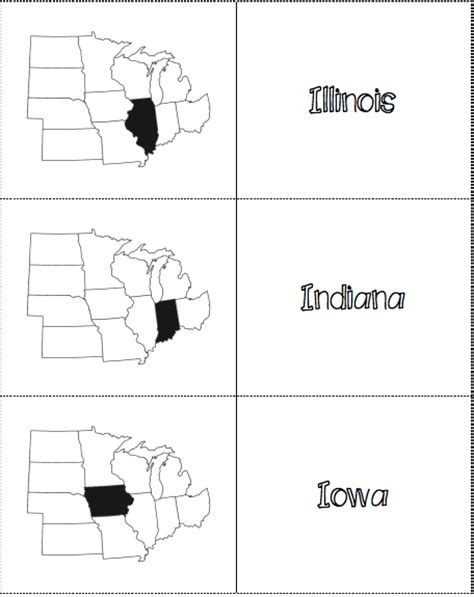 Modest Midwest States And Capitals Quiz Printable Regina Blog