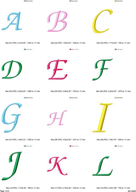36 Alphabet And Numbers Machine Embroidery Designs Alphabet Etsy