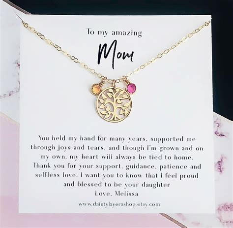 Mom Necklace Mother Necklace Mom Gift From Daughter Etsy