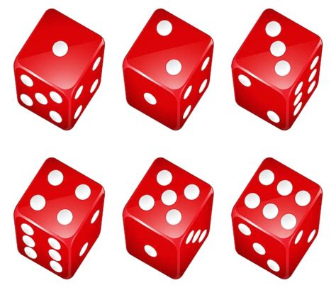 Free Vector Illustration Of A Set Of Red Dices
